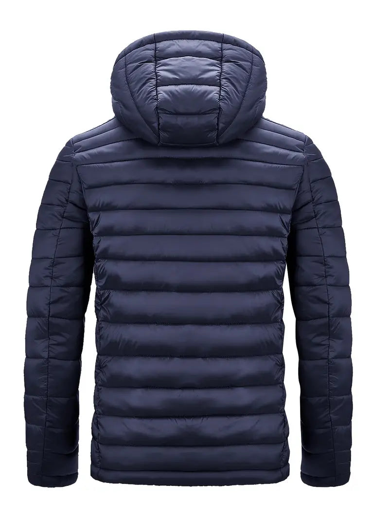 Ladies Winter Puffer Jacket with Hood - Arwen-Black-S-Nora Luxe