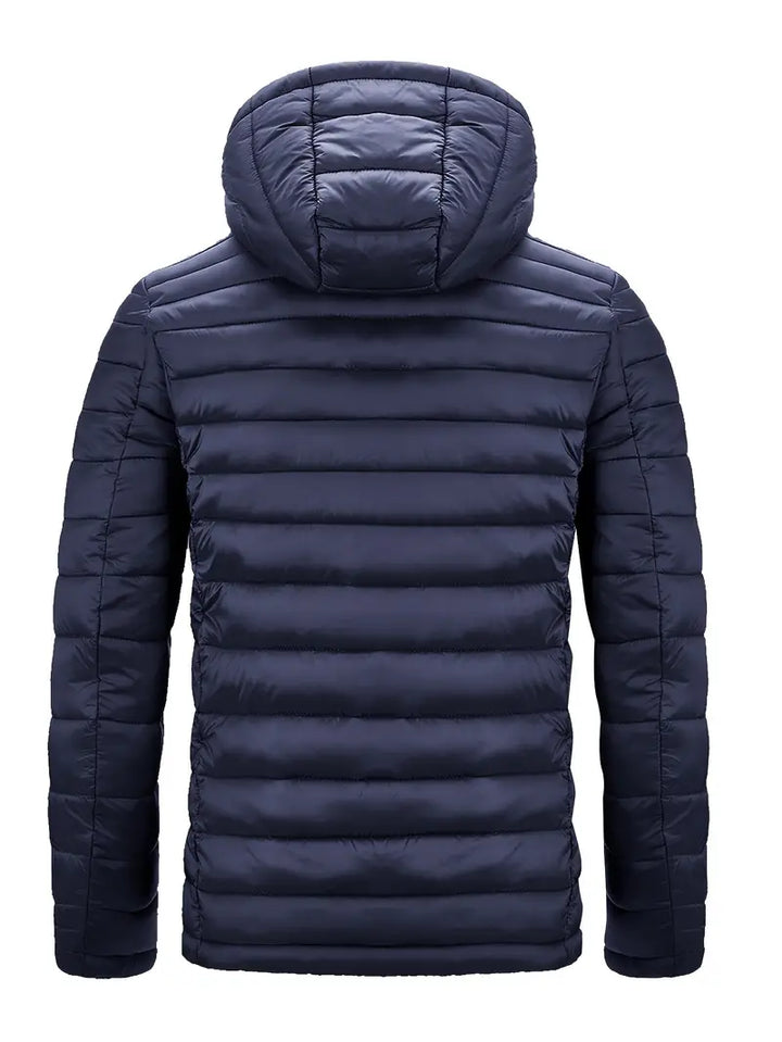 Ladies Winter Puffer Jacket with Hood - Arwen-Black-S-Nora Luxe