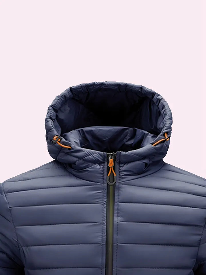 Ladies Winter Puffer Jacket with Hood - Arwen-Black-S-Nora Luxe