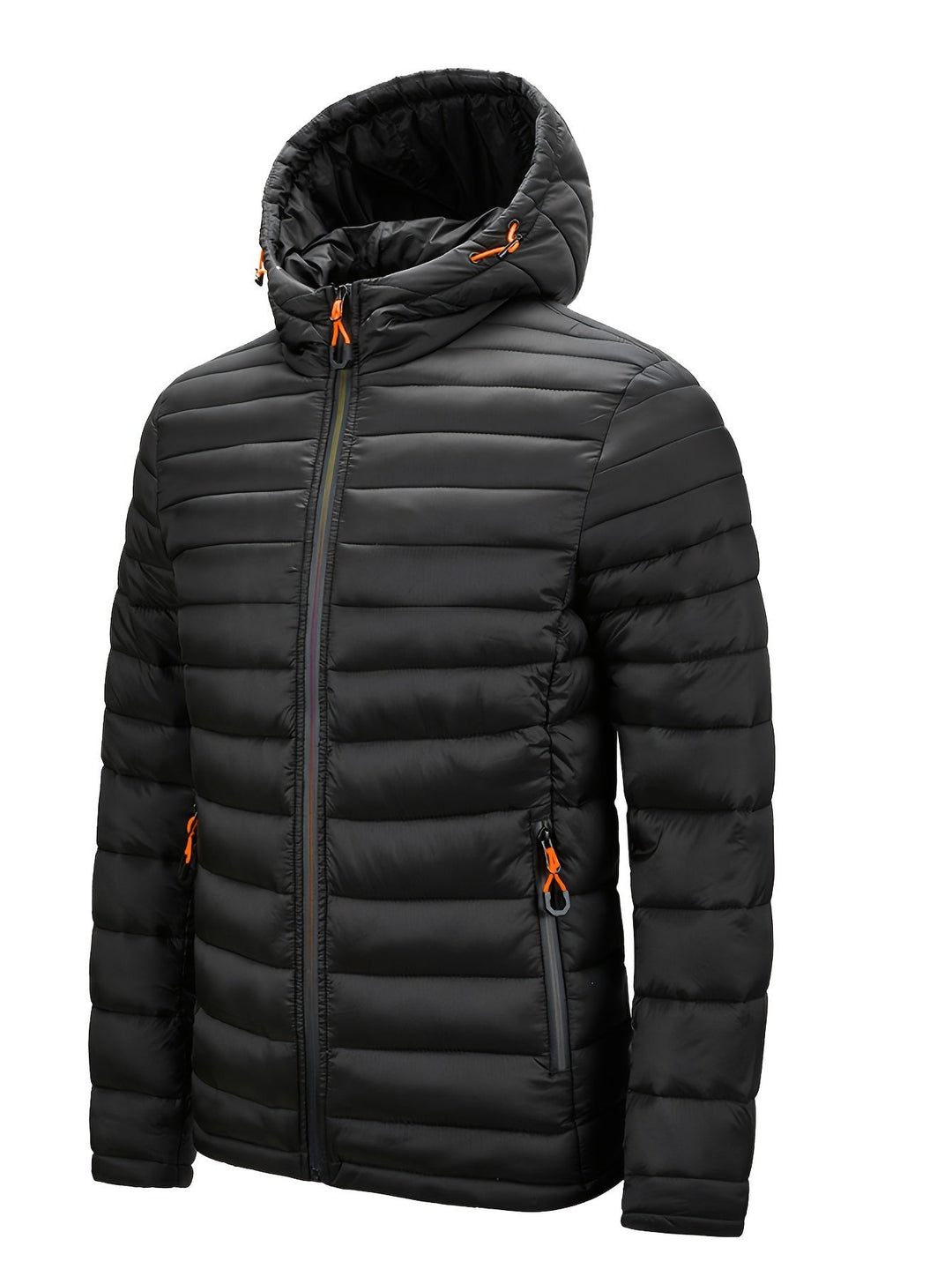 Ladies Winter Puffer Jacket with Hood - Arwen-Black-S-Nora Luxe
