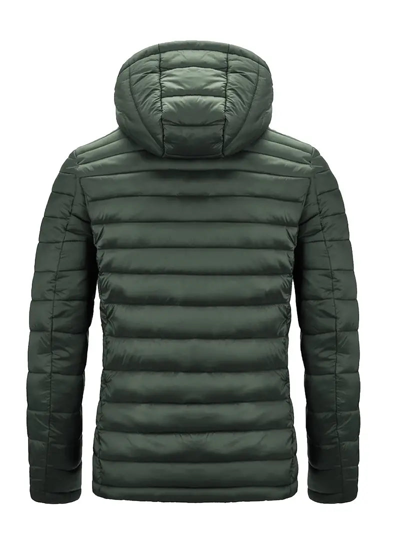 Ladies Winter Puffer Jacket with Hood - Arwen-Black-S-Nora Luxe
