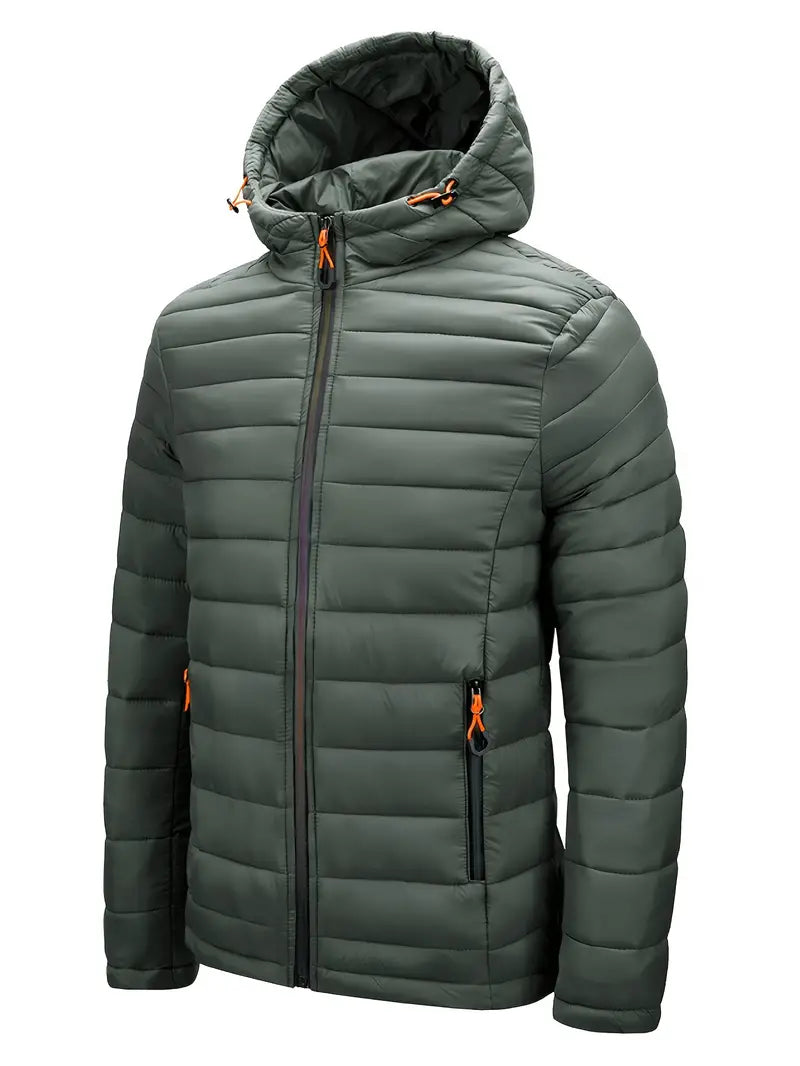 Ladies Winter Puffer Jacket with Hood - Arwen-Black-S-Nora Luxe