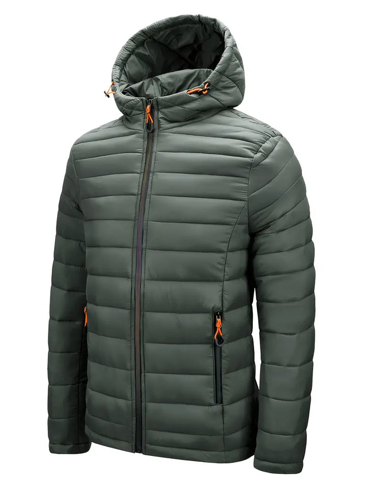 Ladies Winter Puffer Jacket with Hood - Arwen-Black-S-Nora Luxe