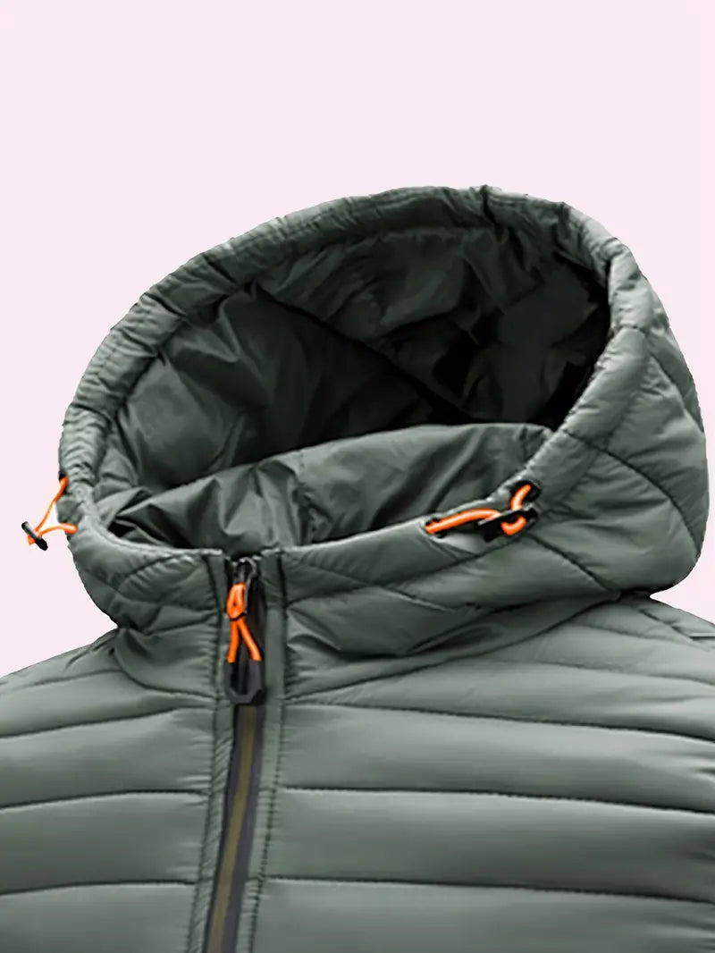 Ladies Winter Puffer Jacket with Hood - Arwen-Black-S-Nora Luxe