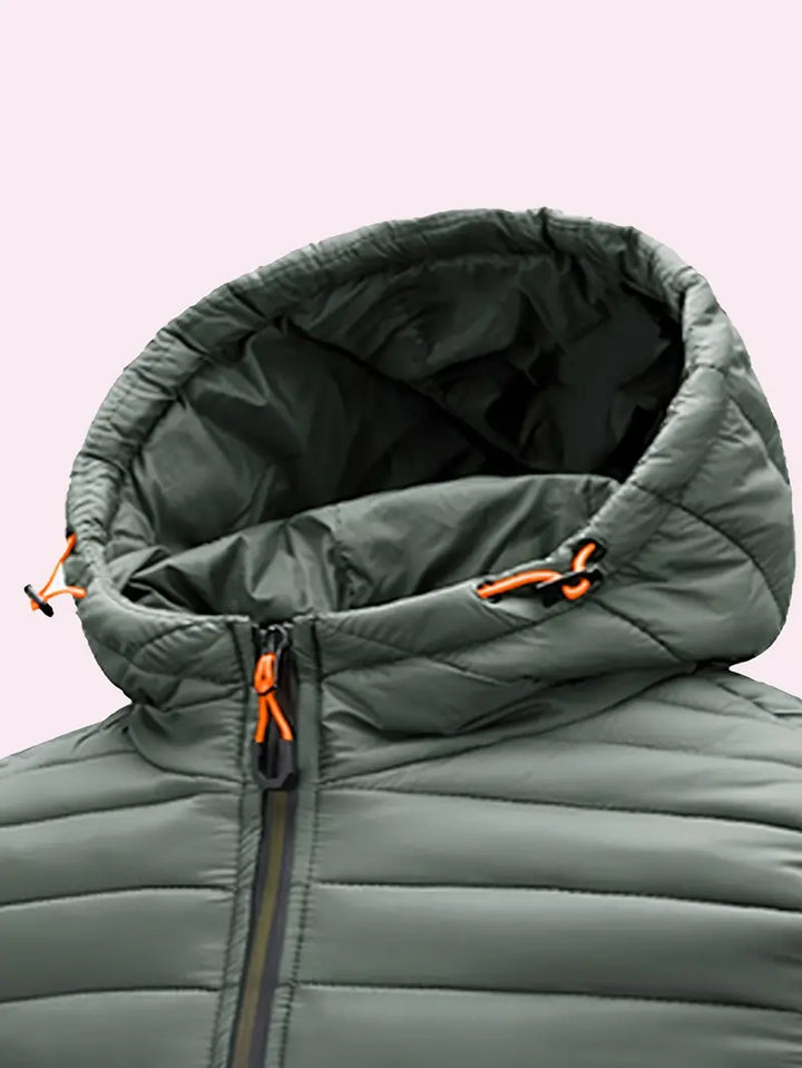 Ladies Winter Puffer Jacket with Hood - Arwen-Black-S-Nora Luxe