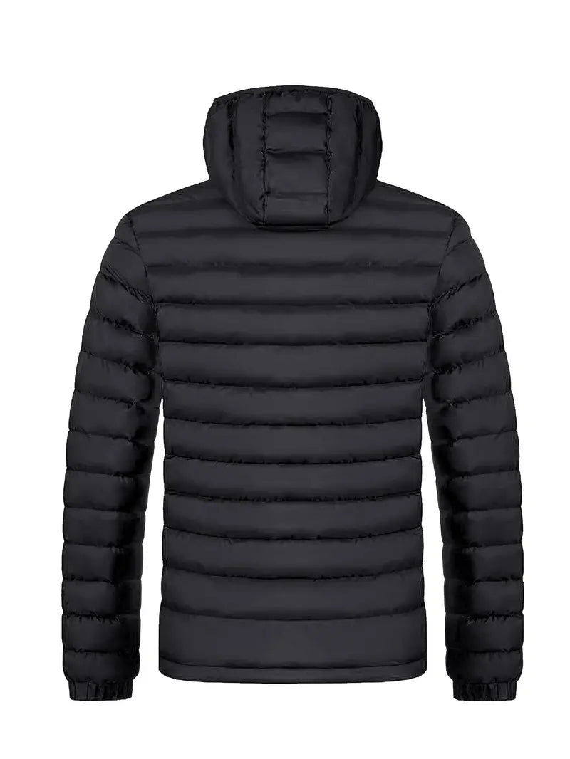 Ladies Winter Puffer Jacket with Hood - Arwen-Black-S-Nora Luxe
