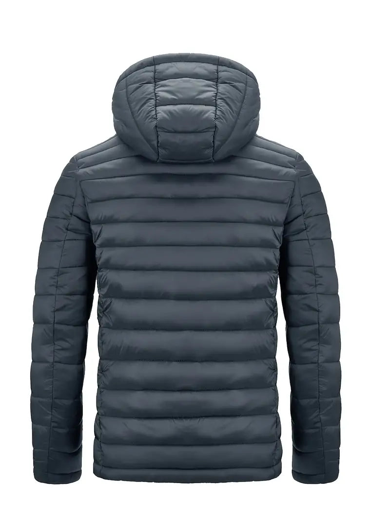 Ladies Winter Puffer Jacket with Hood - Arwen-Black-S-Nora Luxe