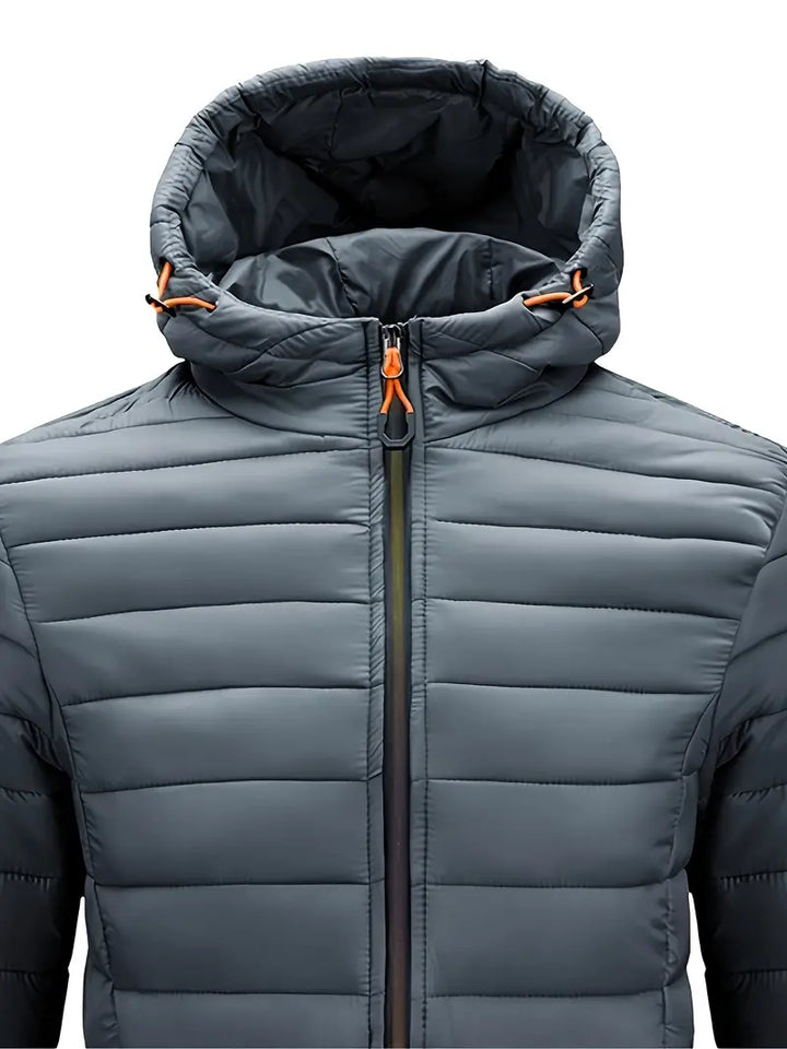 Ladies Winter Puffer Jacket with Hood - Arwen-Black-S-Nora Luxe