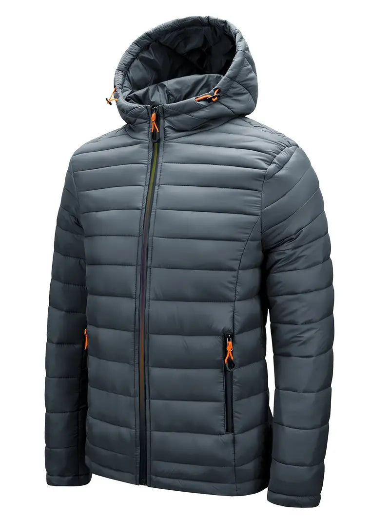 Ladies Winter Puffer Jacket with Hood - Arwen-Black-S-Nora Luxe
