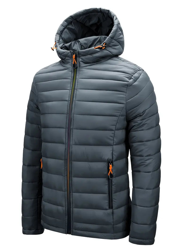 Ladies Winter Puffer Jacket with Hood - Arwen-Black-S-Nora Luxe