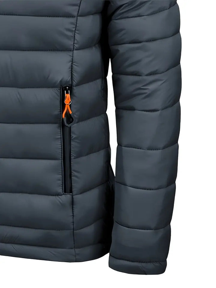 Ladies Winter Puffer Jacket with Hood - Arwen-Black-S-Nora Luxe