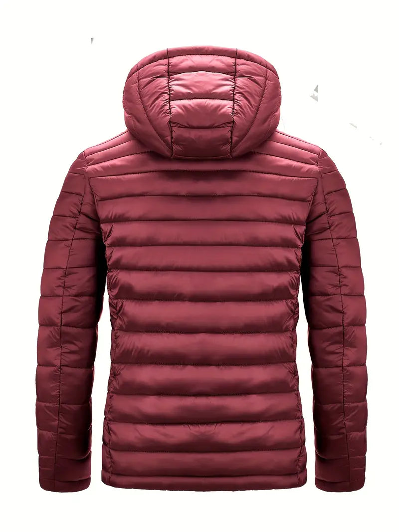 Ladies Winter Puffer Jacket with Hood - Arwen-Black-S-Nora Luxe