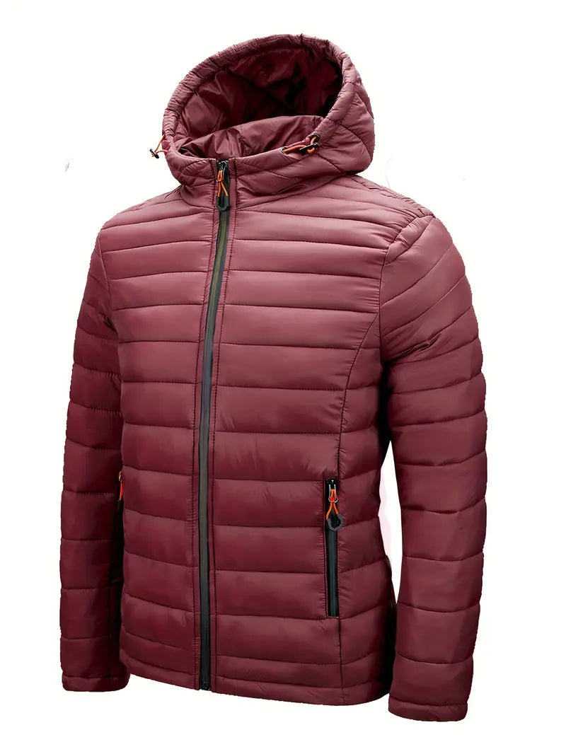 Ladies Winter Puffer Jacket with Hood - Arwen-Black-S-Nora Luxe