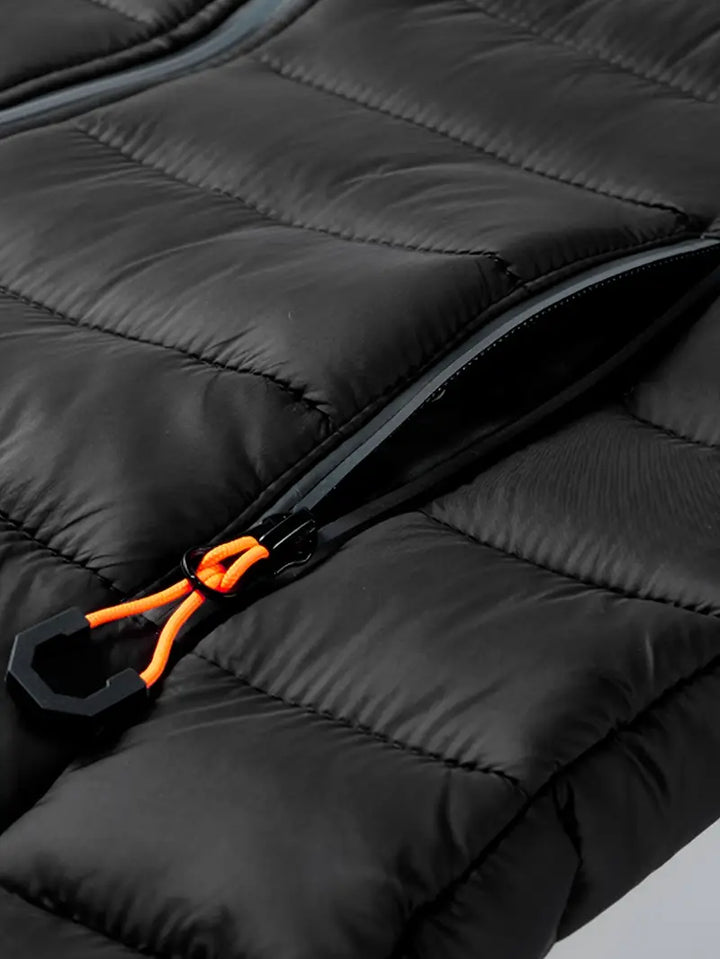 Ladies Winter Puffer Jacket with Hood - Arwen-Black-S-Nora Luxe