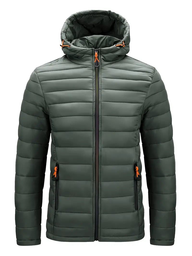 Ladies Winter Puffer Jacket with Hood - Arwen-Green-S-Nora Luxe