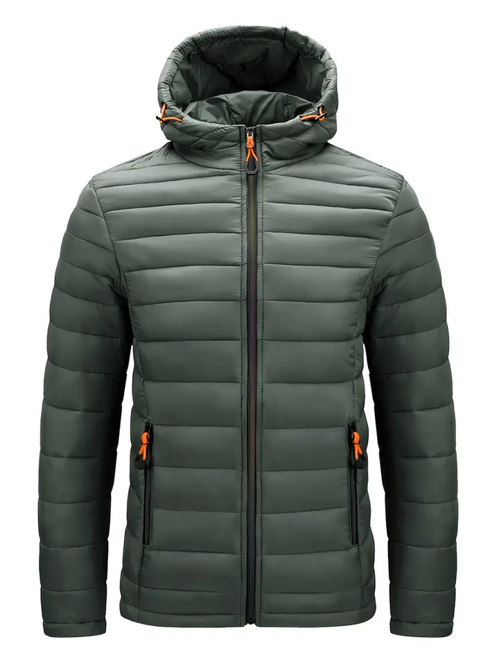 Ladies Winter Puffer Jacket with Hood - Arwen-Green-S-Nora Luxe