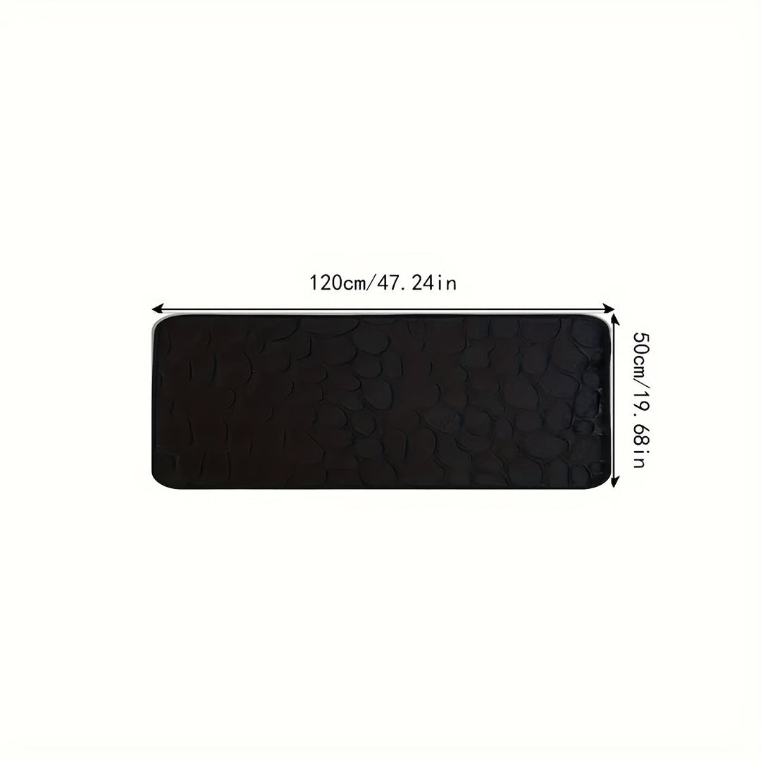 Large Bath Mat with Stripes - Aurora-Gray-19.69 × 47.24 in-Nora Luxe