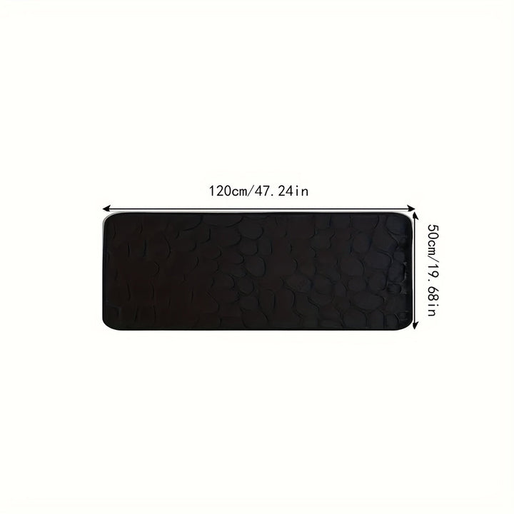 Large Bath Mat with Stripes - Aurora-Gray-19.69 × 47.24 in-Nora Luxe