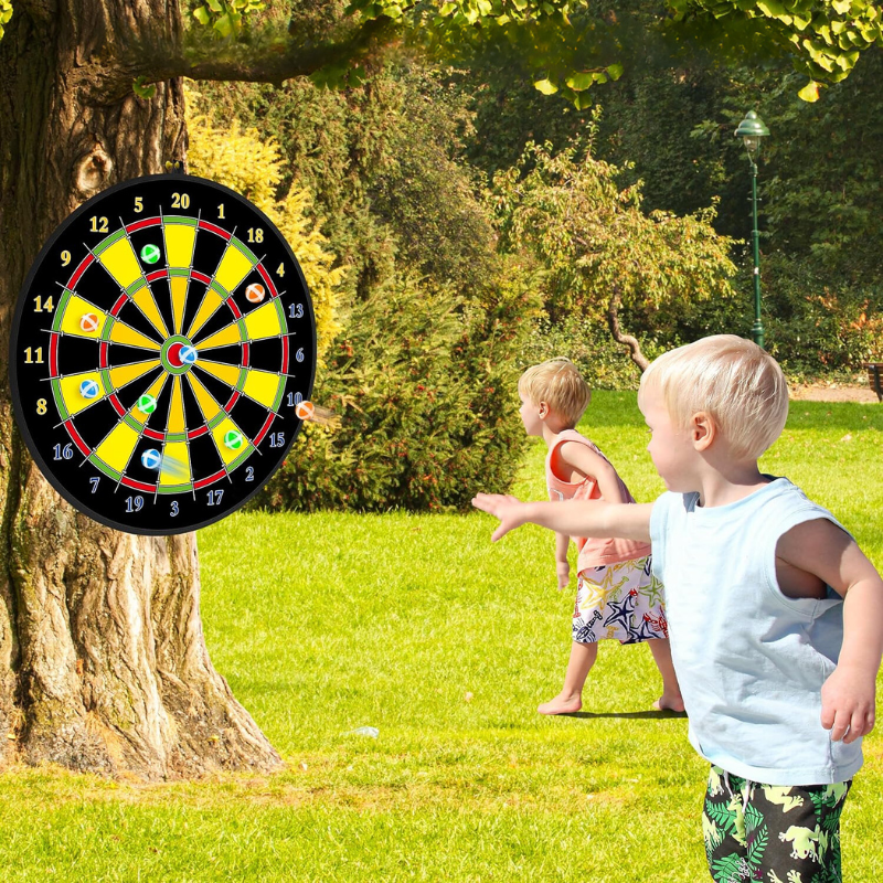 Large Dartboard for Children with Sticky Balls and Darts - PlayTarget-Nora Luxe