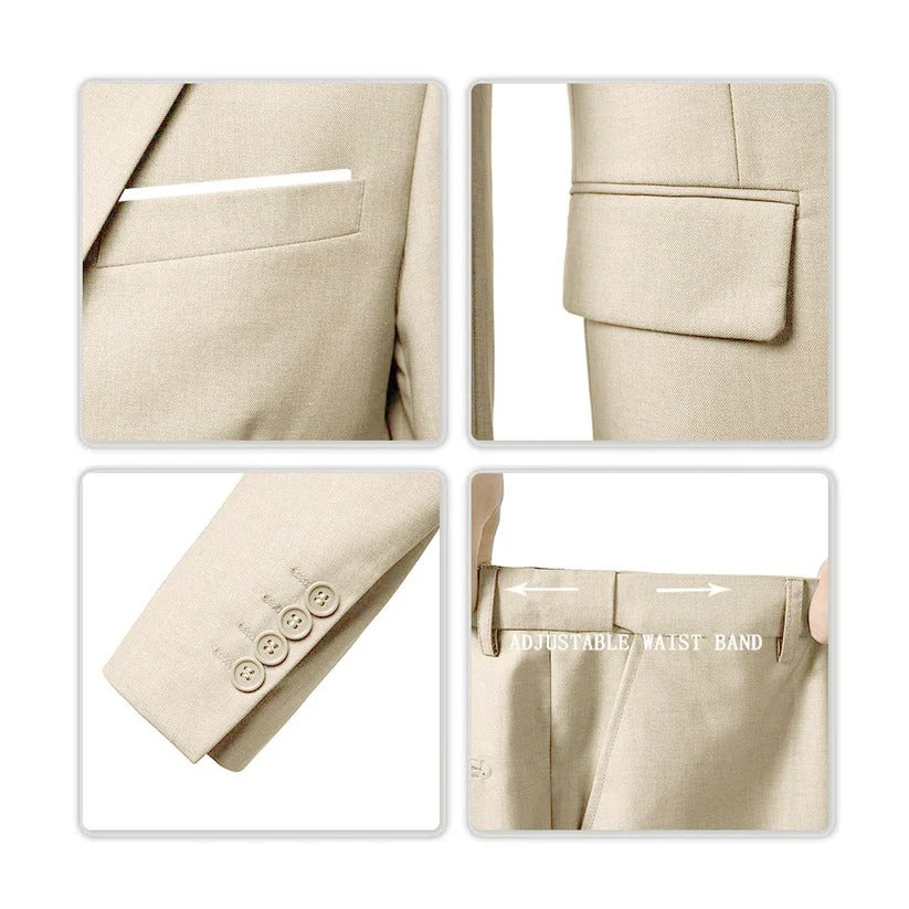 Layered 3-piece Men's Suit - Weston-Black-XS-Nora Luxe