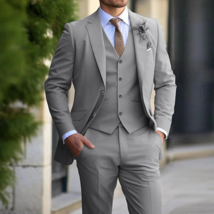 Layered 3-piece Men's Suit - Weston-Gray-XS-Nora Luxe
