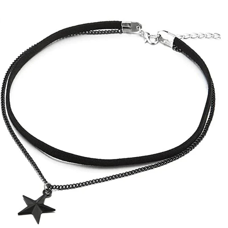 Layered Pentagram Necklace | Multi-Layer Design-Nora Luxe