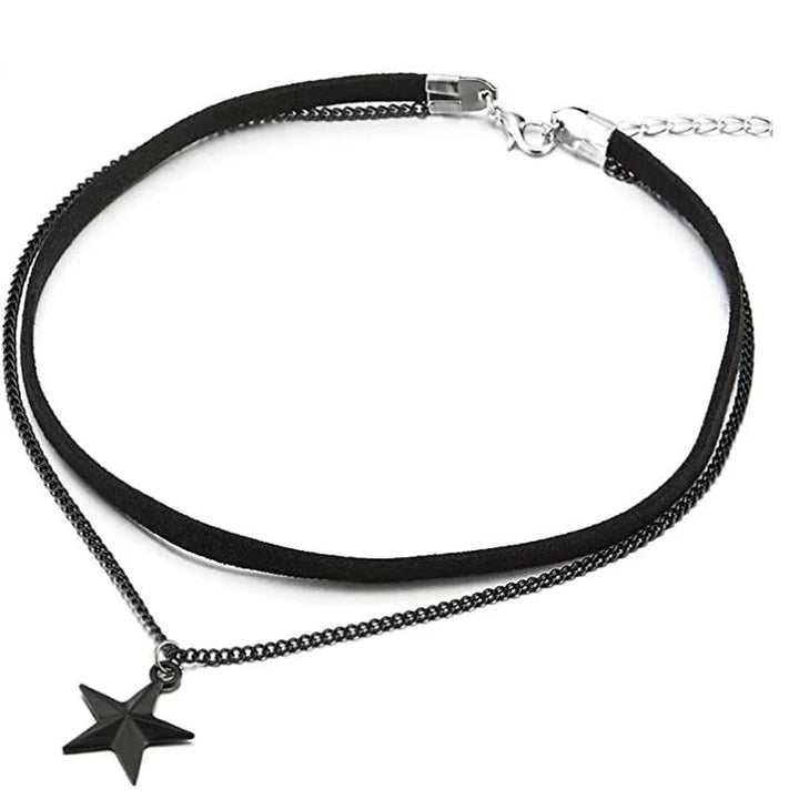 Layered Pentagram Necklace | Multi-Layer Design-Nora Luxe