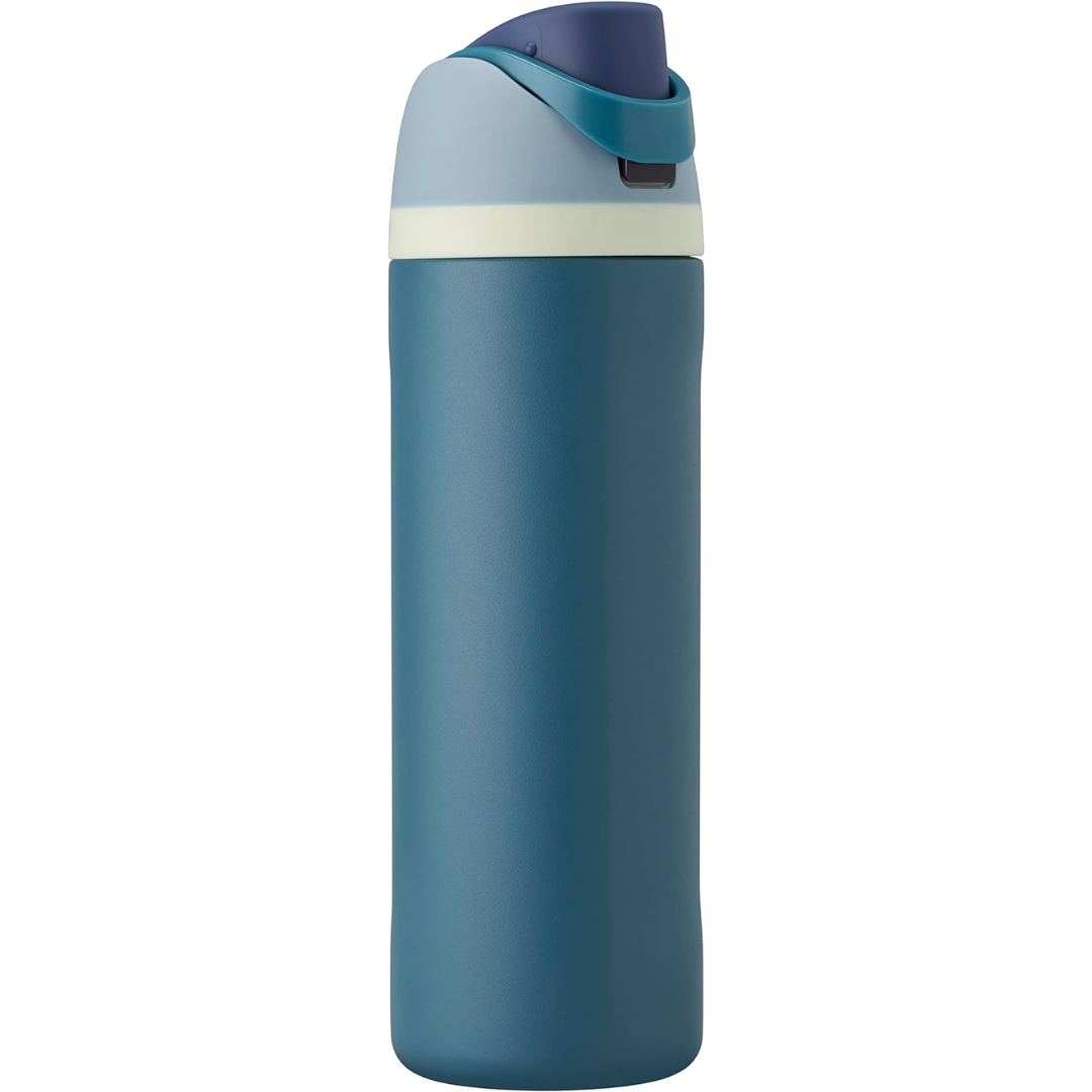 Leak-proof Insulated Stainless Steel Water Bottle with Straw - BPA-free-450 ml-Green-blue-Nora Luxe