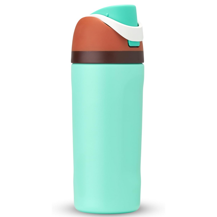 Leak-proof Insulated Stainless Steel Water Bottle with Straw - BPA-free-450 ml-Mint-Nora Luxe