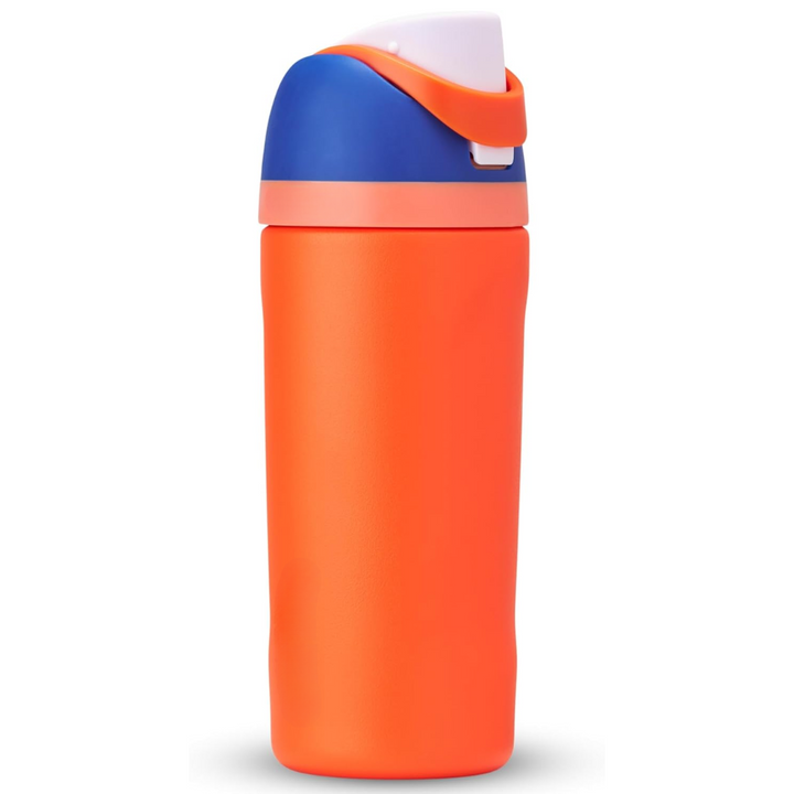 Leak-proof Insulated Stainless Steel Water Bottle with Straw - BPA-free-450 ml-Orange-Nora Luxe
