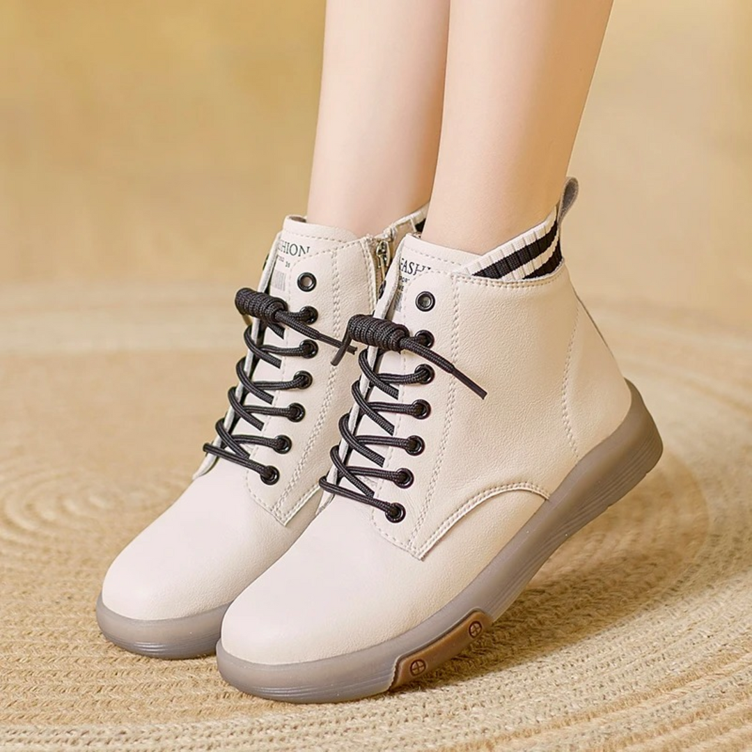 Learn Waterproof Women's Sneakers - AquaStride-Light brown-black-2.5-Nora Luxe