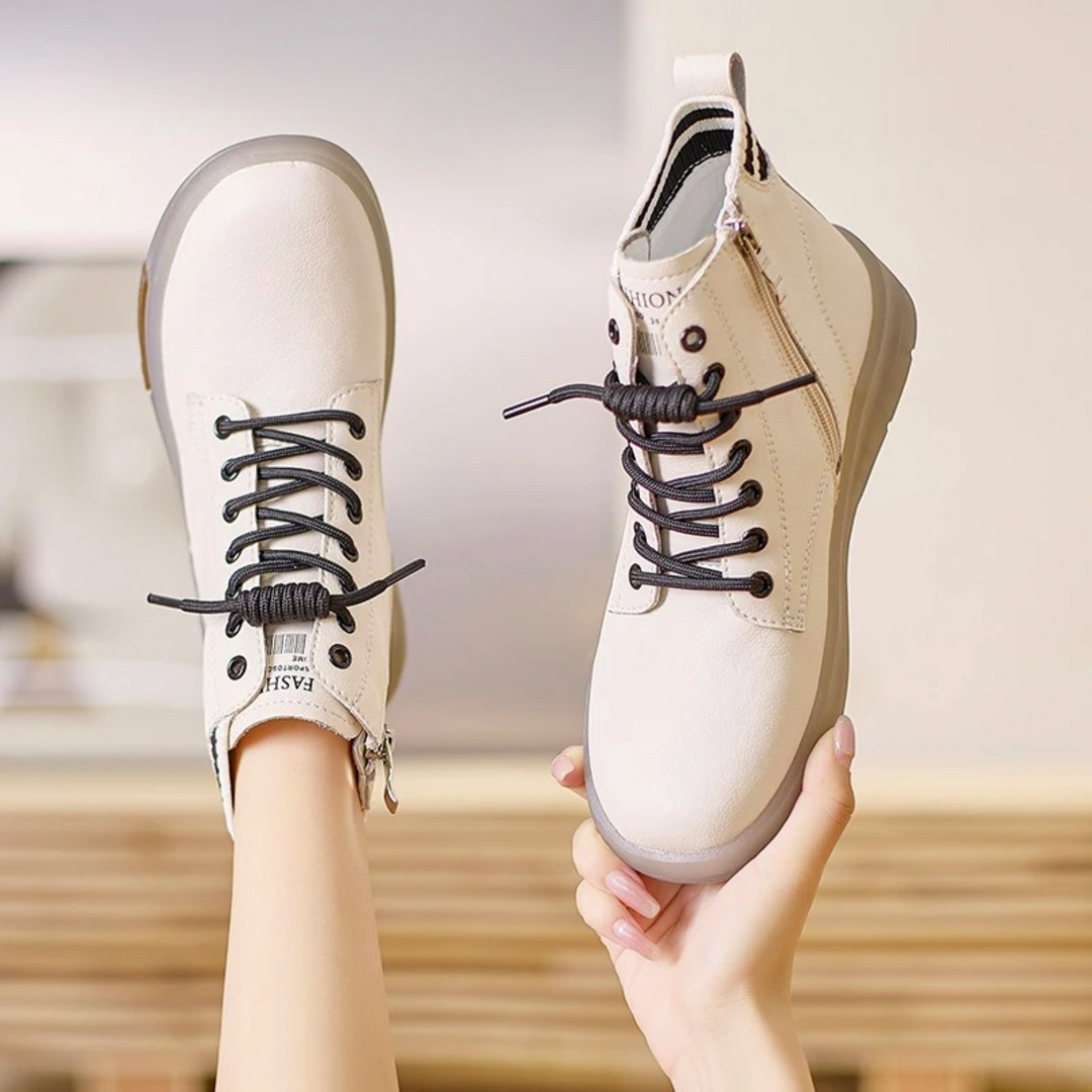 Learn Waterproof Women's Sneakers - AquaStride-Light brown-black-2.5-Nora Luxe