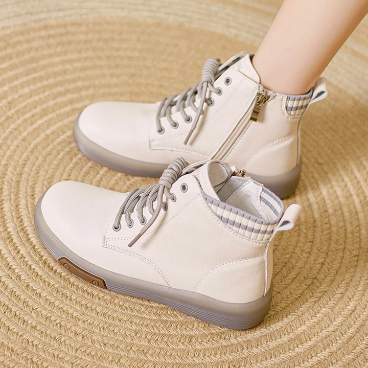 Learn Waterproof Women's Sneakers - AquaStride-Light brown-gray-2.5-Nora Luxe