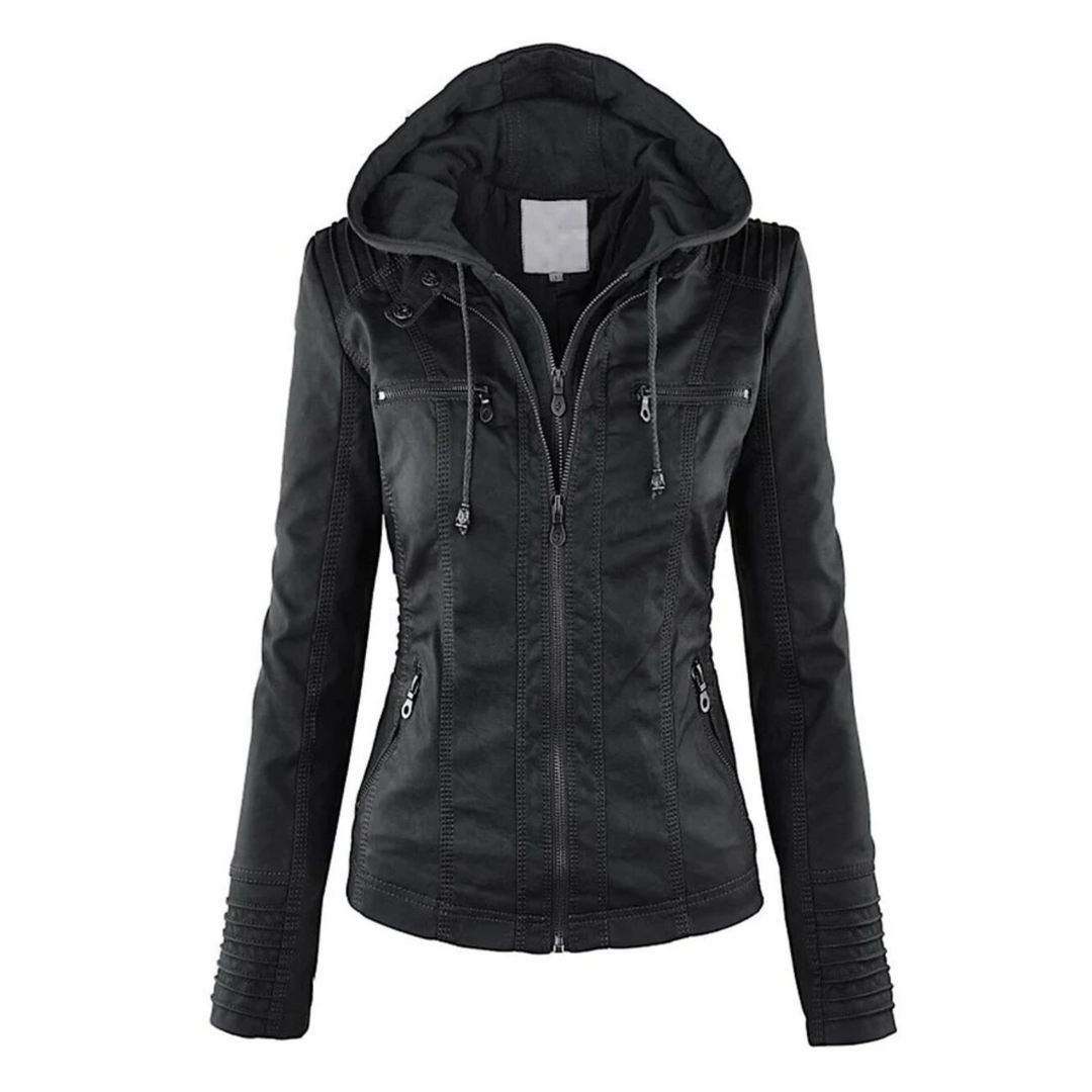 Learning Ladies Jacket with Hood - Emma-Black-S-Nora Luxe