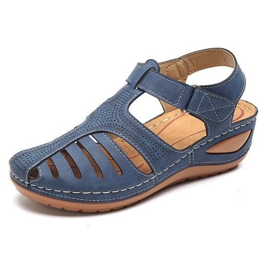 Learning Orthopedic Ladies Sandals – Elin-Blue-4.5-The Livary