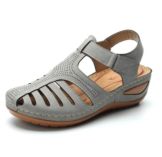 Learning Orthopedic Ladies Sandals – Elin-Grey-4.5-The Livary