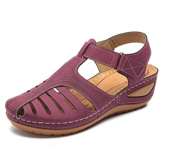 Learning Orthopedic Ladies Sandals – Elin-Purple-4.5-The Livary