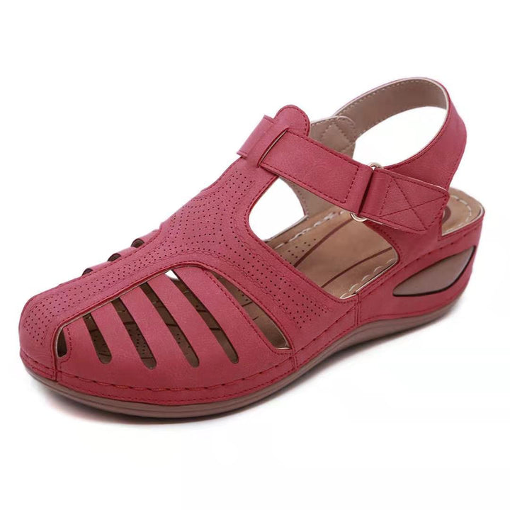 Learning Orthopedic Ladies Sandals – Elin-Red-4.5-The Livary