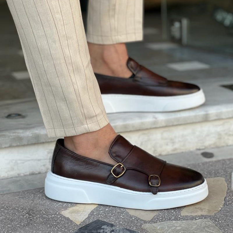 Leather Slip-On Loafers - Lorenzo-Brown-5.0-Nora Luxe