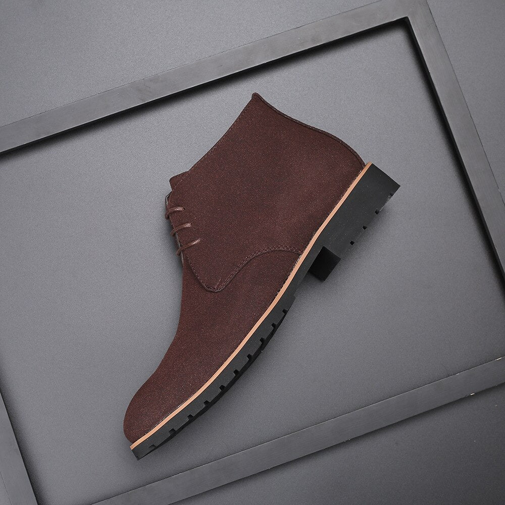 Leather Sweden Ankle Boots for Men - Hudson-Brown-5.5-Nora Luxe