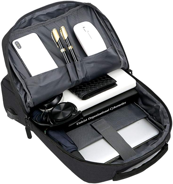 Slim Waterproof Laptop Backpack with USB Port