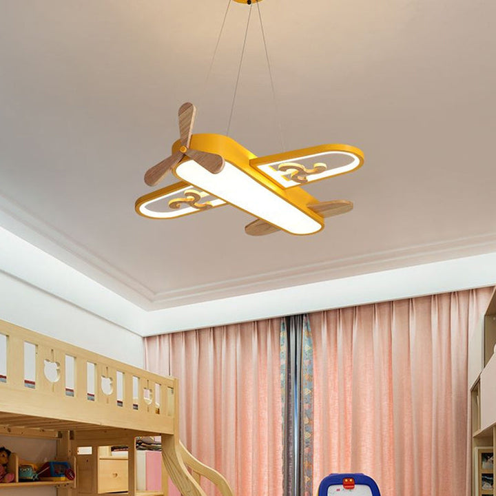 LED Airplane Children's Room Pendant Lamp - SkyFlyer-Blue-Warm-Nora Luxe