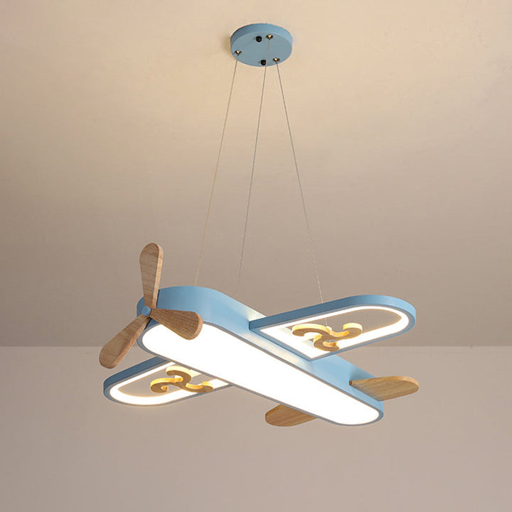 LED Airplane Children's Room Pendant Lamp - SkyFlyer-Blue-Warm-Nora Luxe