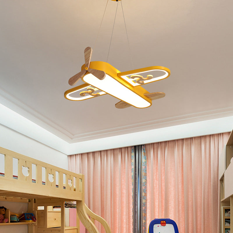 LED Airplane Children's Room Pendant Lamp - SkyFlyer-Blue-Warm-Nora Luxe