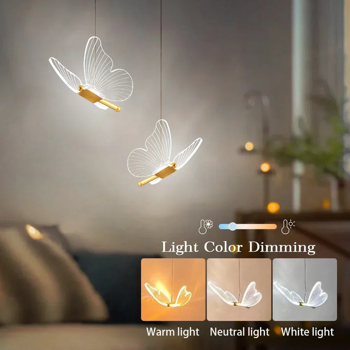 LED Butterfly Pendant Lamps - ButterLuxe-Warm White-1 piece-Nora Luxe