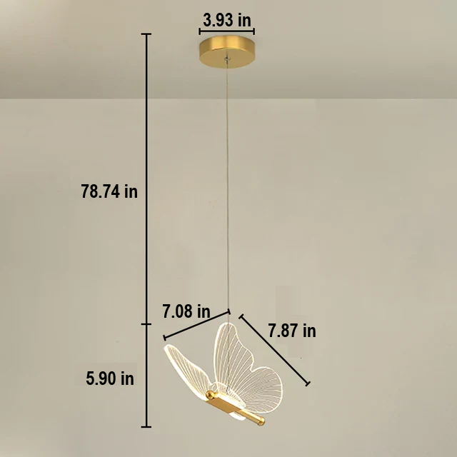 LED Butterfly Pendant Lamps - ButterLuxe-Warm White-1 piece-Nora Luxe