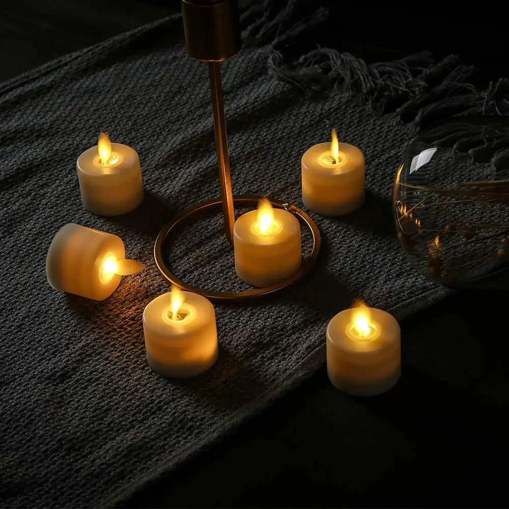 LED Candle Set - Aurora-4 pieces-Nora Luxe