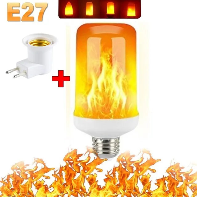LED FLAME LIGHT PARTY LAMP - 4 MODES SIMULATING FIRE-E14 3Modes A-Nora Luxe