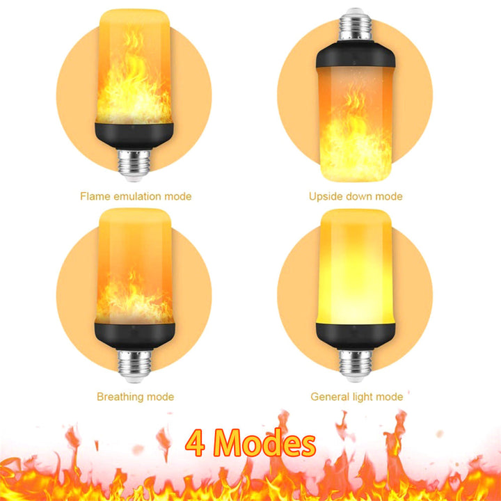 LED FLAME LIGHT PARTY LAMP - 4 MODES SIMULATING FIRE-E14 3Modes A-Nora Luxe