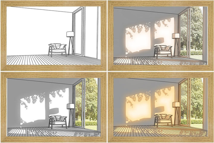 LED Lighting Painting – Luminza-Empty room-23x17cm-The Livary